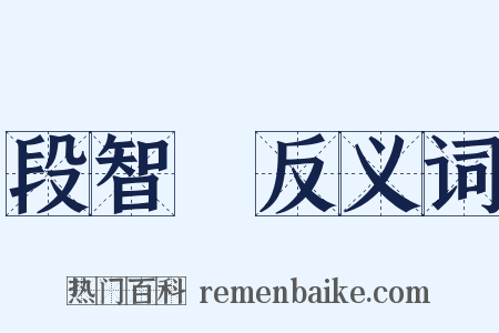 段智興反义词是什么意思的图片